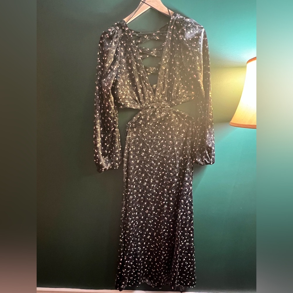 New! AFRM Norton Dress in Noir Blossom